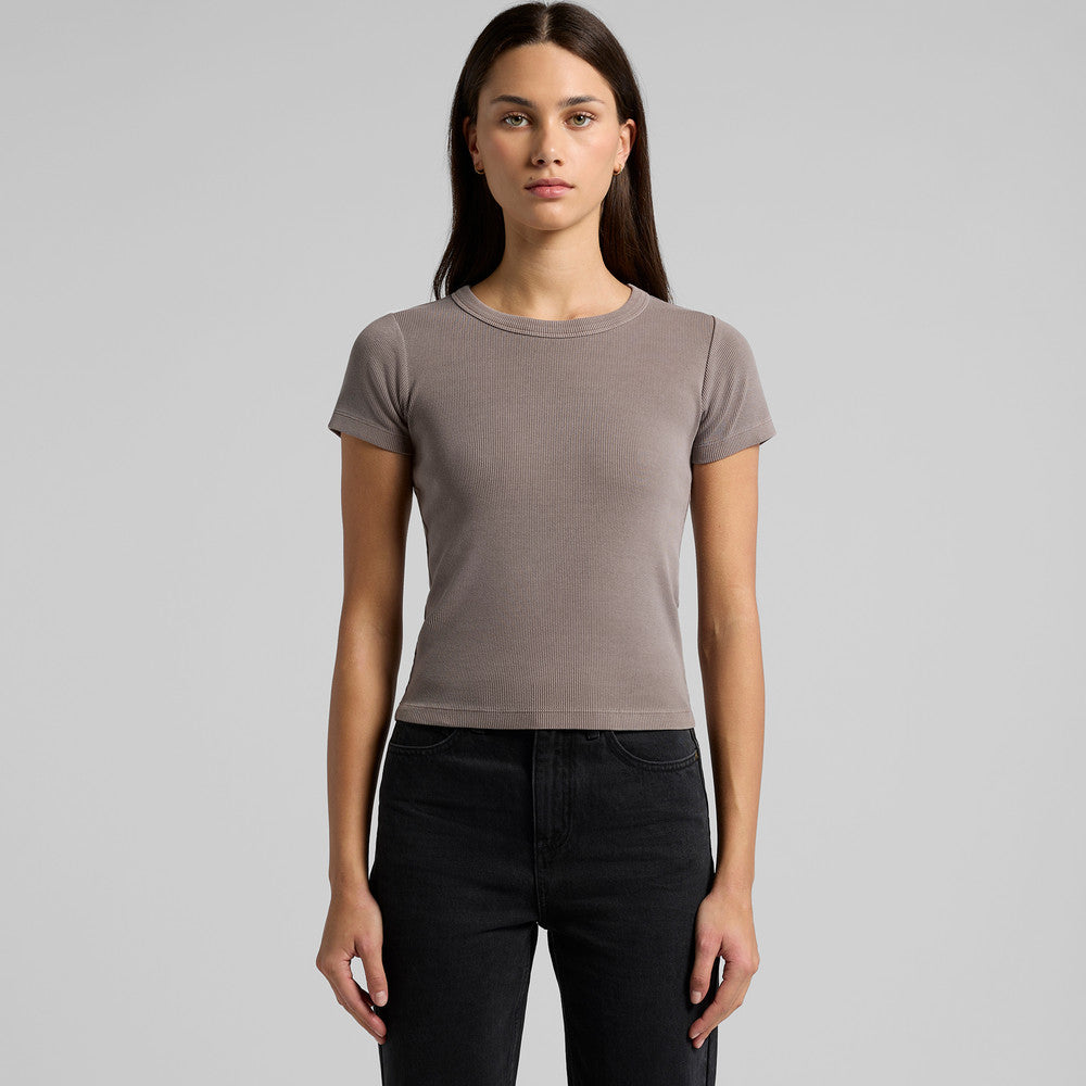 Women's Faded Organic Rib Tee - 4036