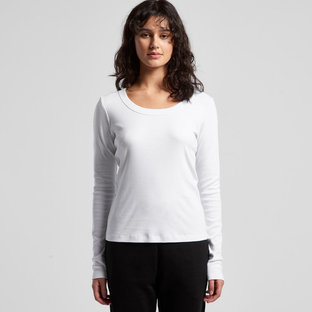 Women's Organic Rib Long Sleeve Tee - 4075