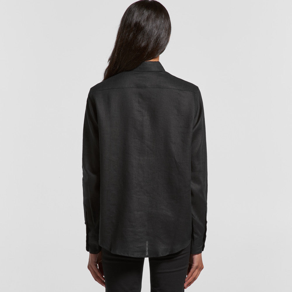Women's Linen Long Sleeve Shirt - 4418