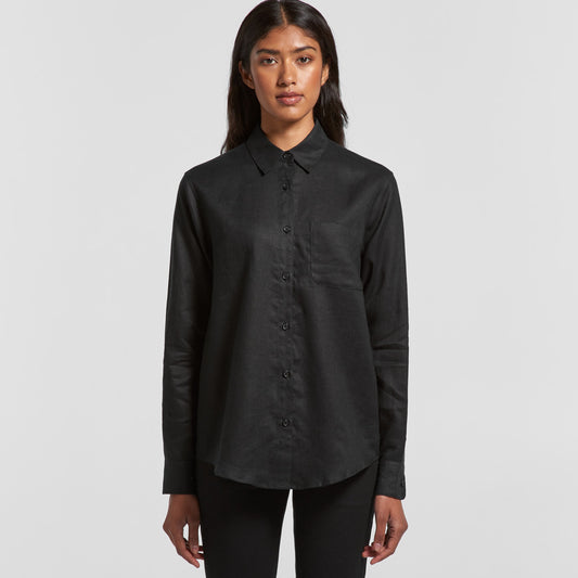 Women's Linen Long Sleeve Shirt - 4418 + Branding