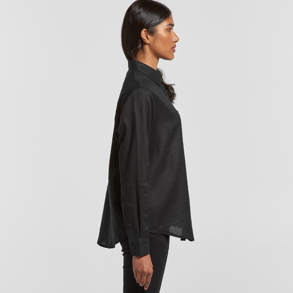 Women's Linen Long Sleeve Shirt - 4418