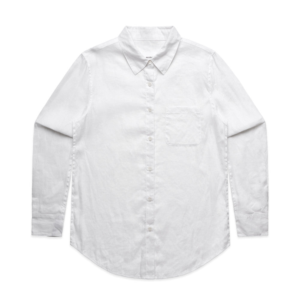 Women's Linen Long Sleeve Shirt - 4418