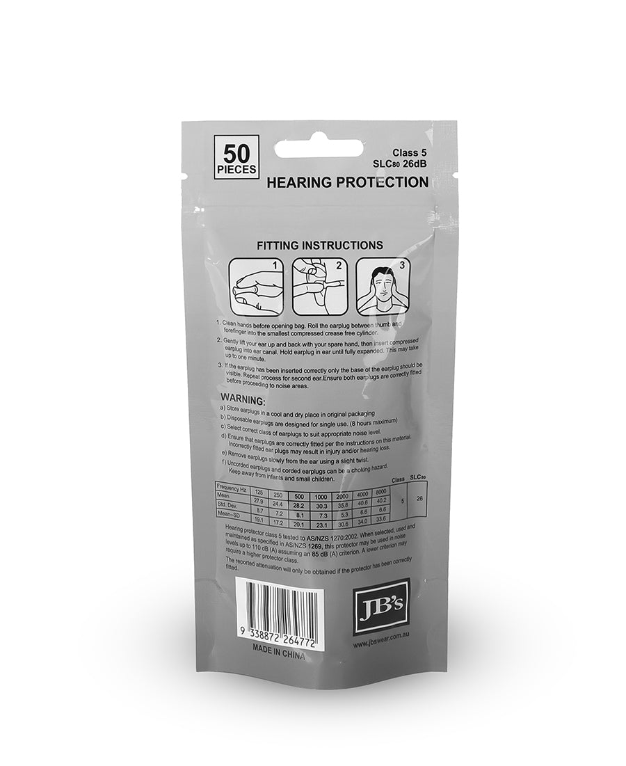 Bullet Shaped Earplug (50 pieces)
