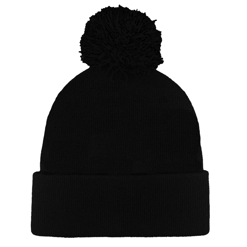 Cuffed Knitted Pom Pom Beanie - B1900