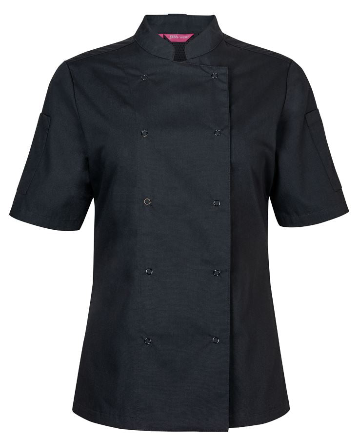 JB's Ladies Short Sleeve Snap Button Chef Jacket - 5CJS1
