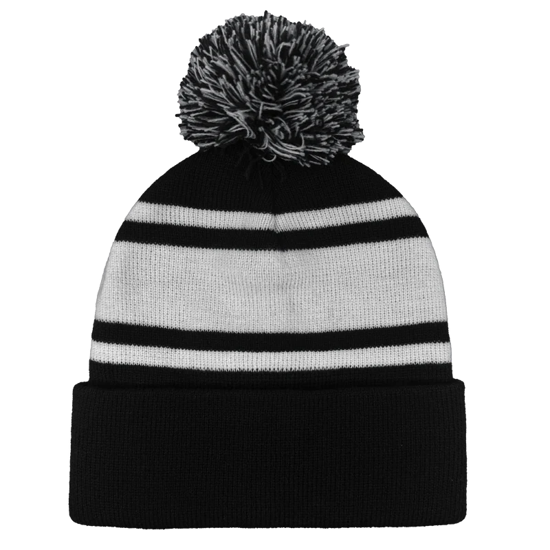 Cuffed Knitted Pom Pom Beanie - B1900