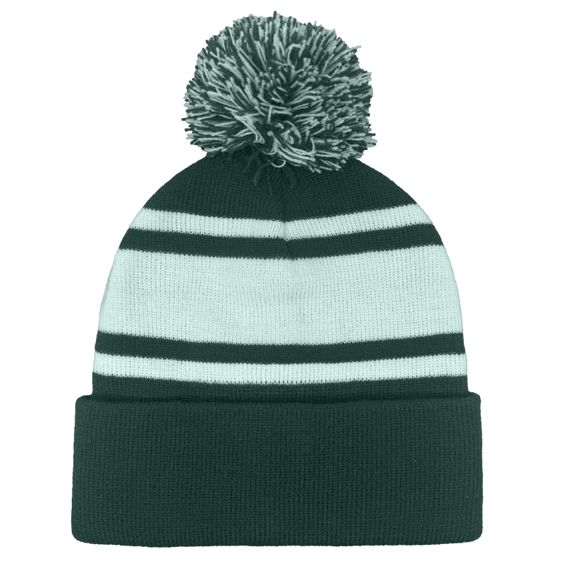 Cuffed Knitted Pom Pom Beanie - B1900