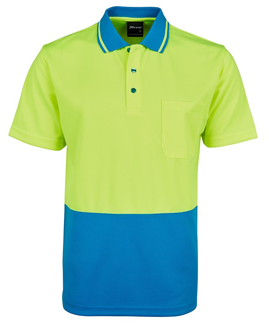 JB's Adults and Kids Hi Vis Non Cuff Traditional Polo - 6HVNC