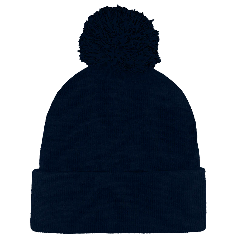 Cuffed Knitted Pom Pom Beanie - B1900