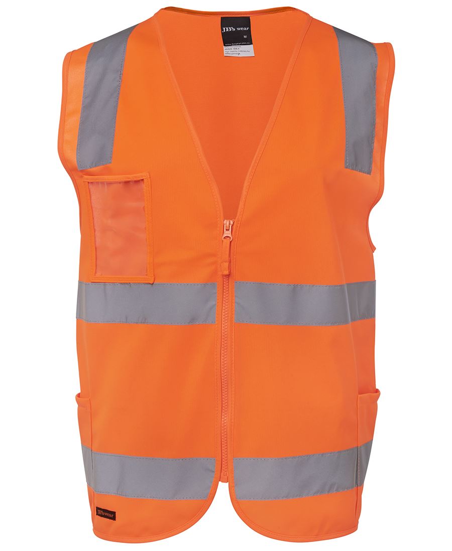 JB's Hi Vis (D+N) Zip Safety Vest - 6DNSZ