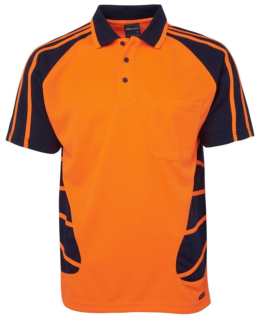 JB's Hi Vis S/S Spider Polo - 6HSP