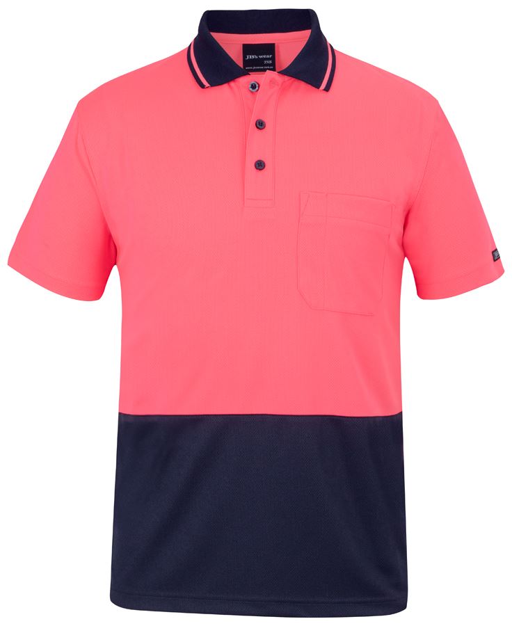 JB's Adults and Kids Hi Vis Non Cuff Traditional Polo - 6HVNC