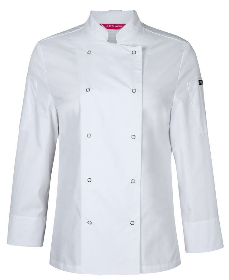 JB's Ladies Long Sleeve Snap Button Chef Jacket - 5CJL1