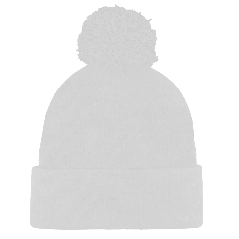 Cuffed Knitted Pom Pom Beanie - B1900