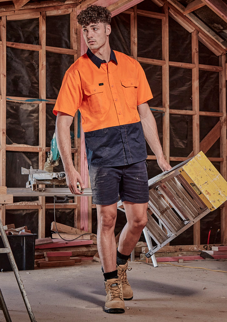 Mens Hi Vis Short Sleeve Shirt - ZW115