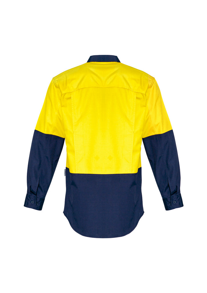 Mens Rugged Cooling Hi Vis Long Sleeve Shirt - ZW128