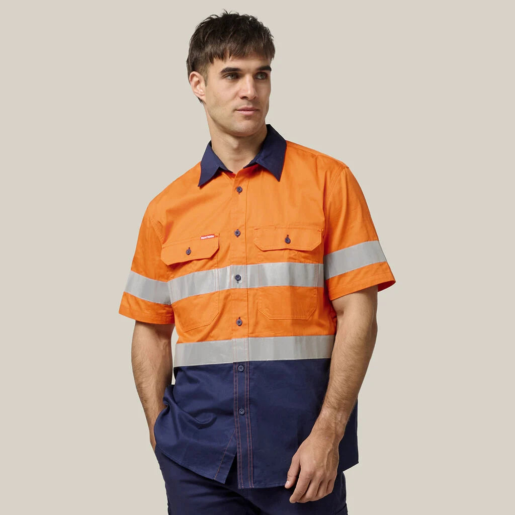 Koolgear Hi-Visibility Two Tone Ventilated Short Sleeve Shirt with Tape - Y07735