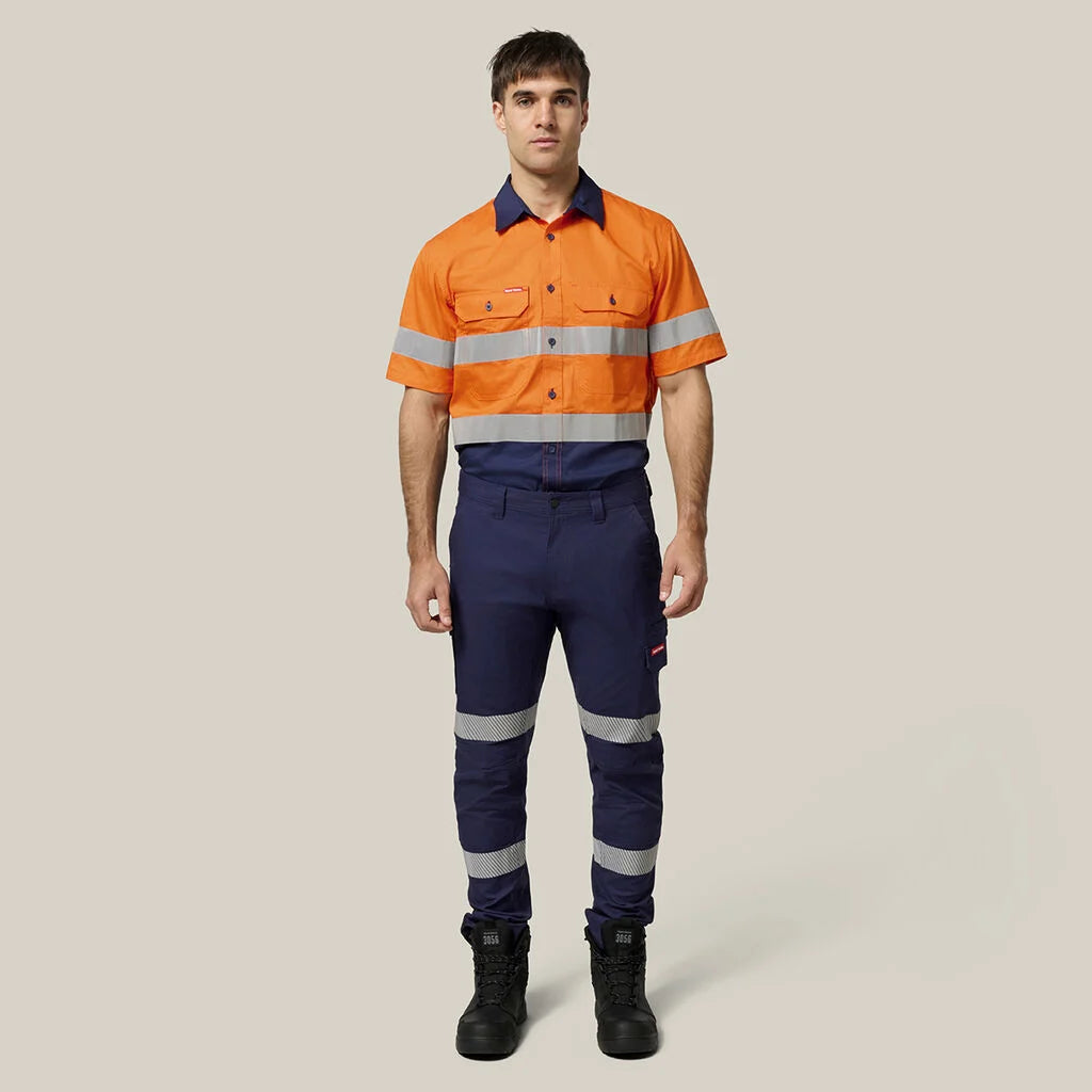 Koolgear Hi-Visibility Two Tone Ventilated Short Sleeve Shirt with Tape - Y07735