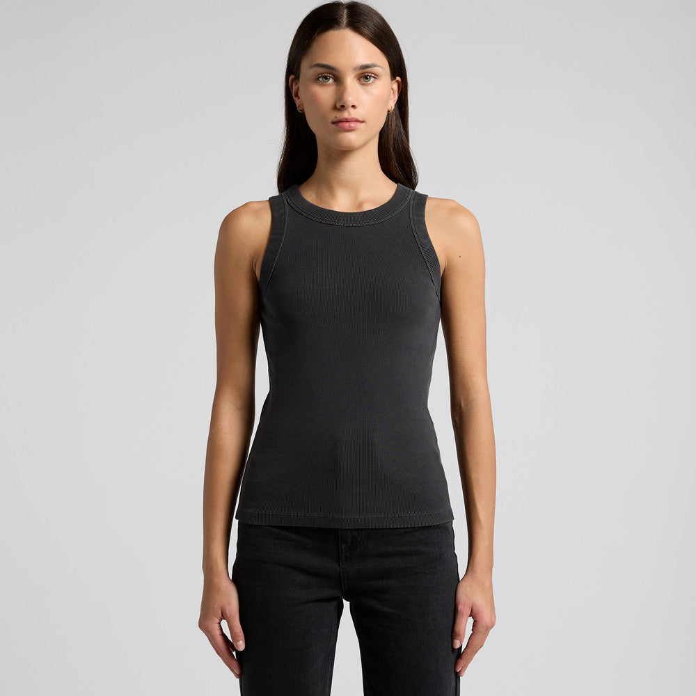 Women's Faded Organic Rib Tank - 4034 + Branding