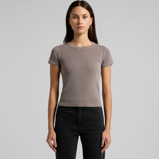 Women's Faded Organic Rib Tee - 4036
