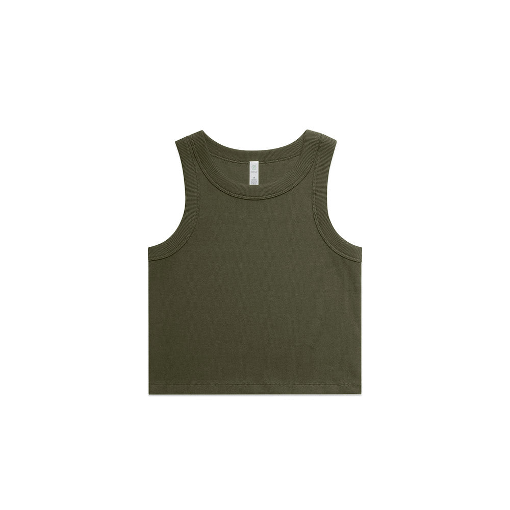 Women's Organic Rib Crop Tank - 4064G + Branding