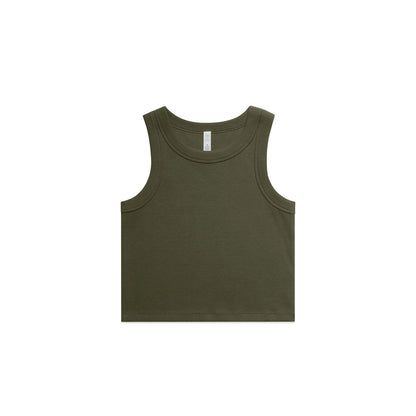 Women's Organic Rib Crop Tank - 4064G + Branding
