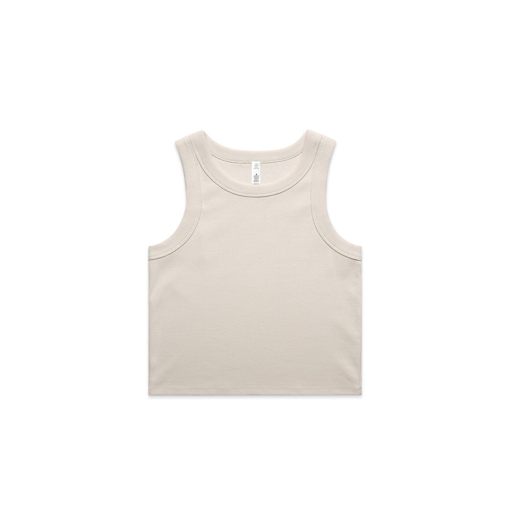 Women's Organic Rib Crop Tank - 4064G + Branding