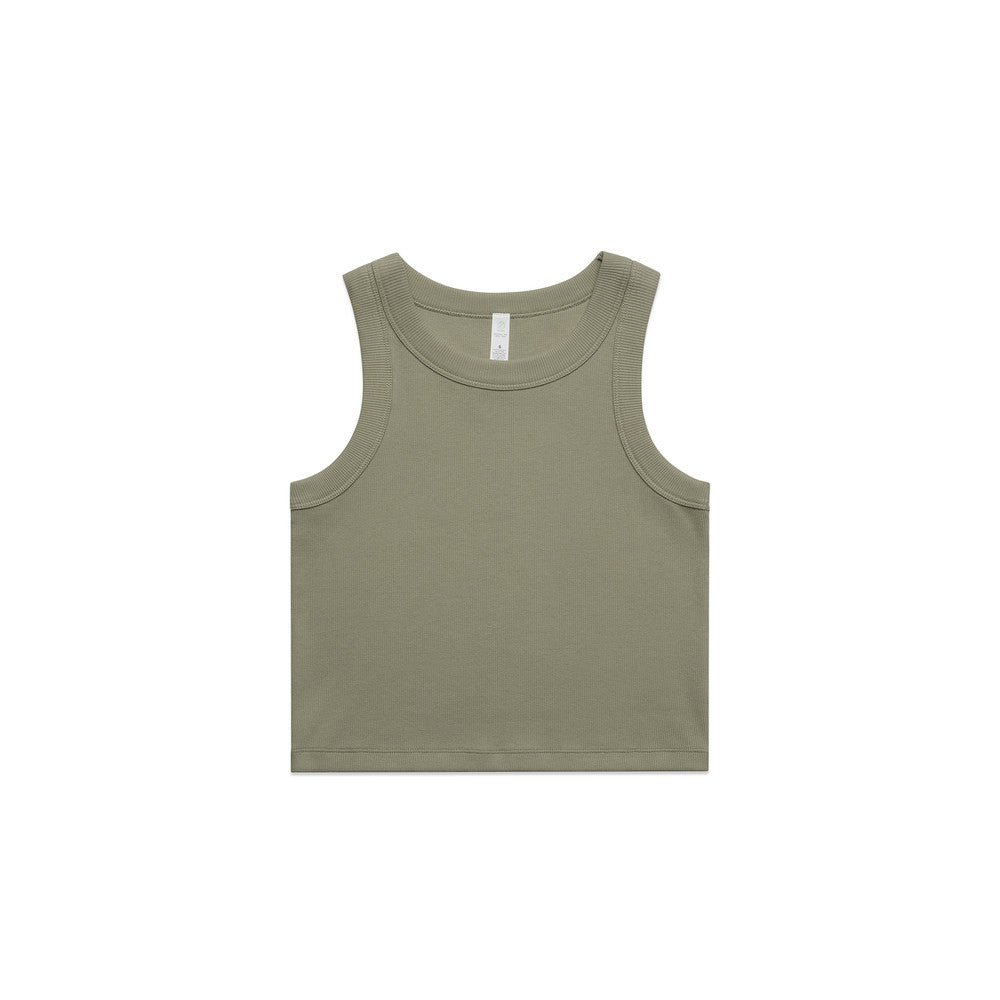 Women's Organic Rib Crop Tank - 4064G + Branding