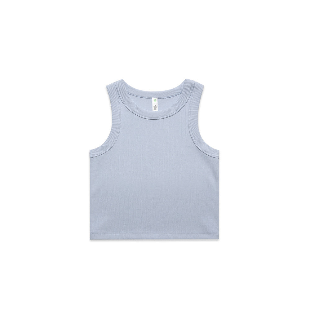Women's Organic Rib Crop Tank - 4064G + Branding