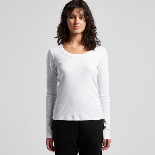 Women's Organic Rib Long Sleeve Tee - 4075