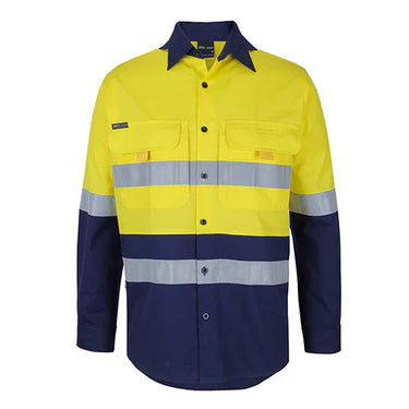 Hi Vis Taped LS Ripstop Work Shirt - 6DNRL