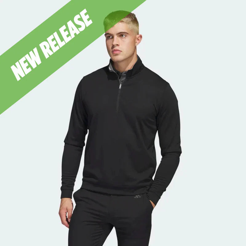 Adidas Mens Elevate Quarter Zip Pullover - Black