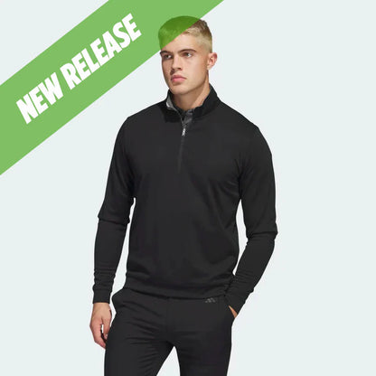 Adidas Mens Elevate Quarter Zip Pullover - Black