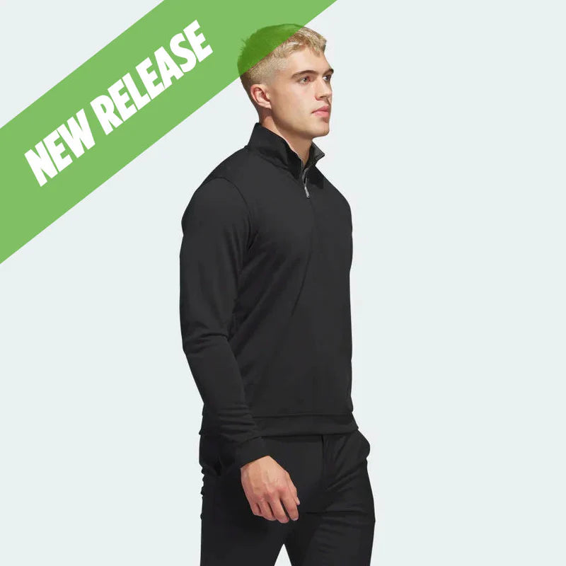 Adidas Mens Elevate Quarter Zip Pullover - Black