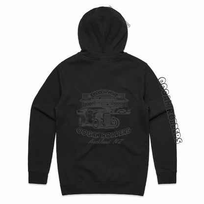 Oogah Rodders Black Hoodie - Black Print