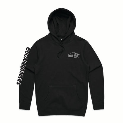 Oogah Rodders Black Hoodie - White Print