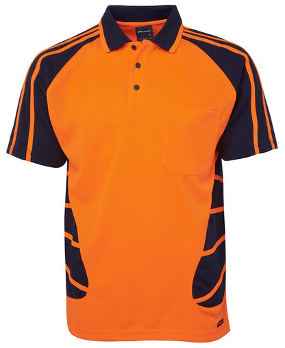 JB's Hi Vis S/S Spider Polo - 6HSP