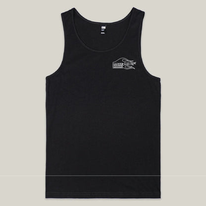 Oogah Rodders Black Singlet - White print