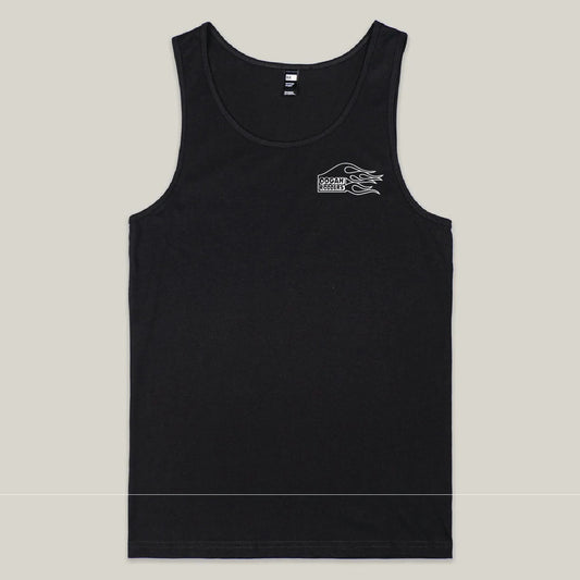 Oogah Rodders Black Singlet - White print