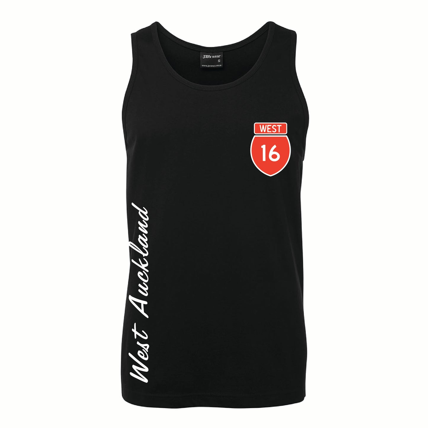 NSRA West Auckland Black Singlet