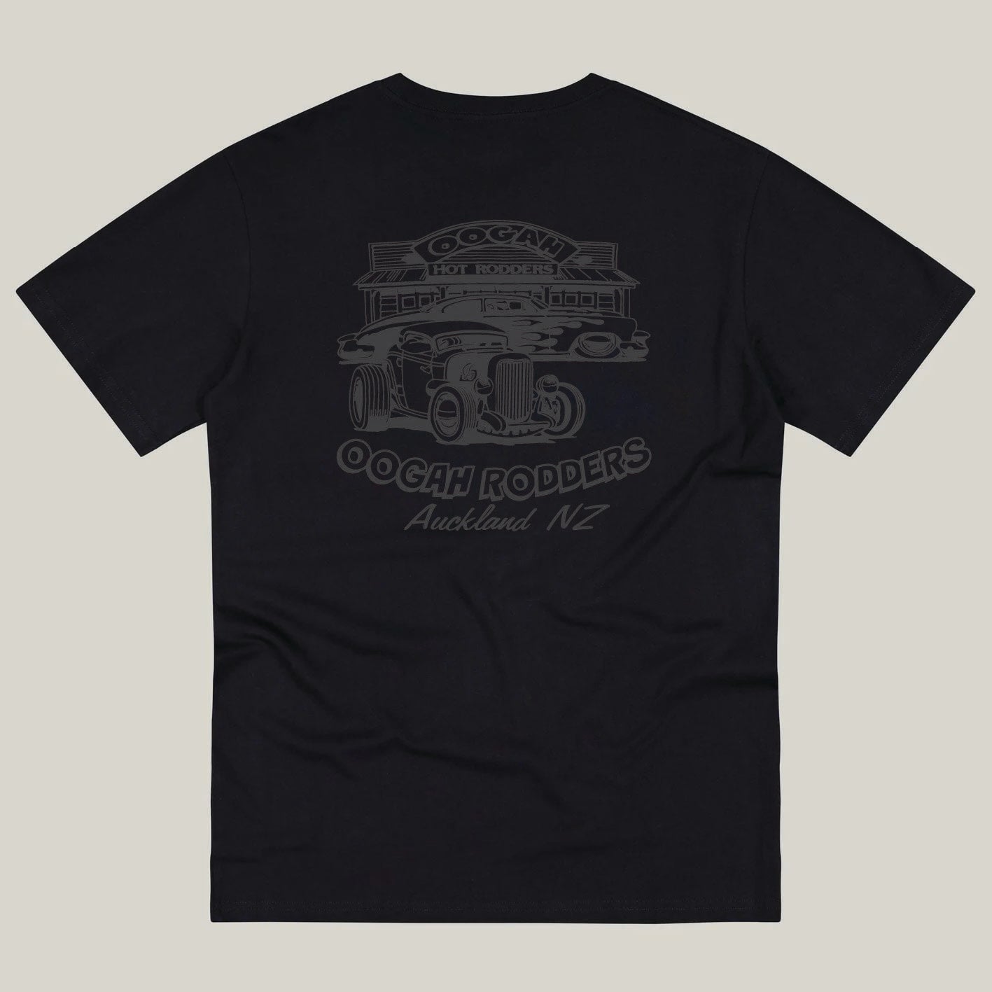 Oogah Rodders Black tee - Black Print