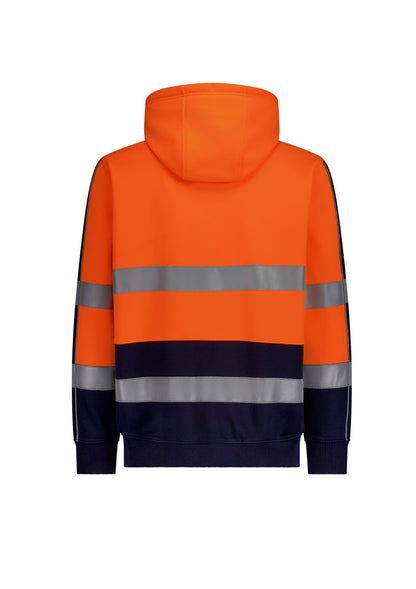Unisex Hi Vis Full Zip Stretch Taped Hoodie - ZT486