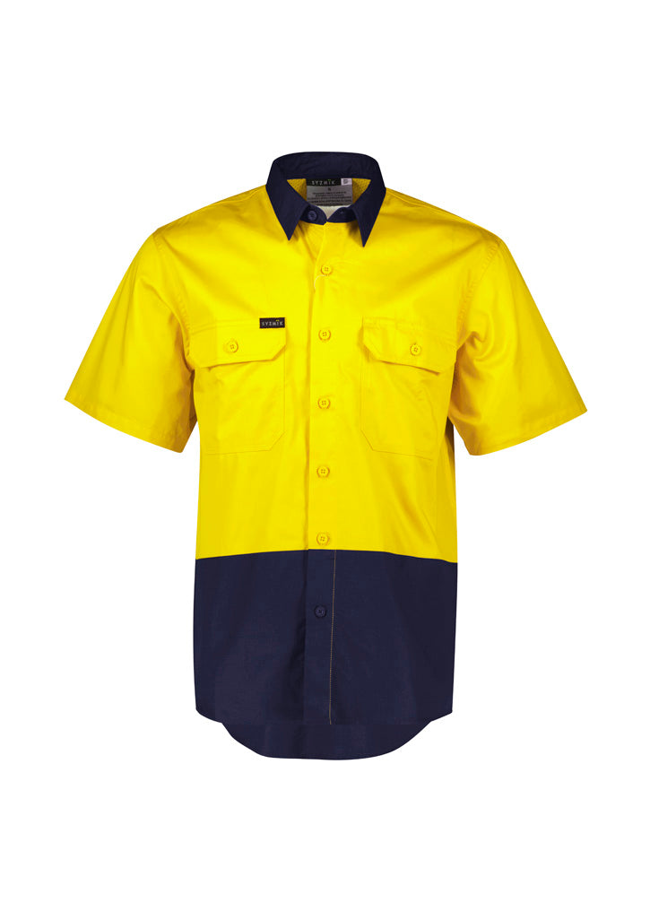 Mens Hi Vis Short Sleeve Shirt - ZW115