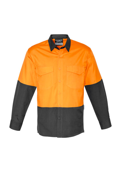 Mens Rugged Cooling Hi Vis Long Sleeve Shirt - ZW128