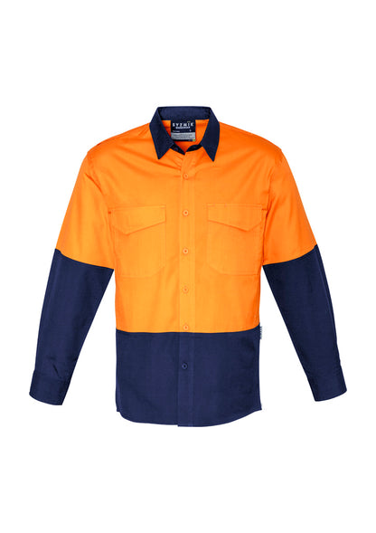 Mens Rugged Cooling Hi Vis Long Sleeve Shirt - ZW128