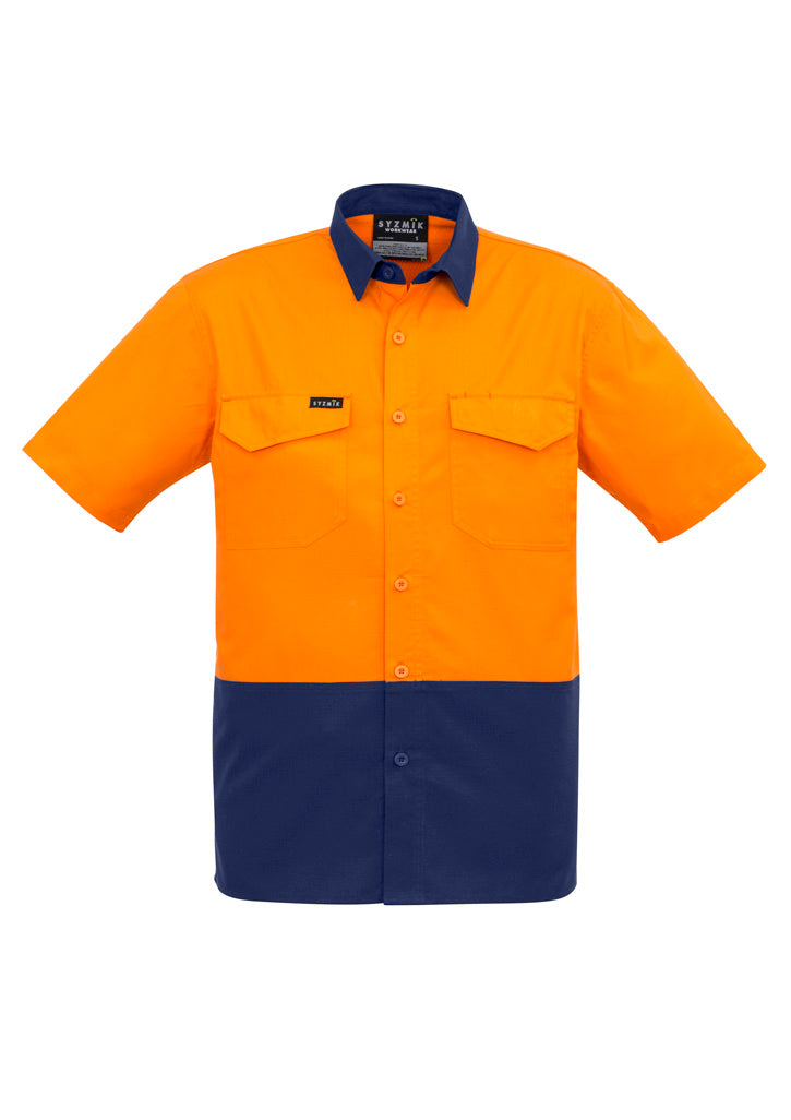Mens Rugged Cooling Hi Vis Short Sleeve Shirt - ZW815