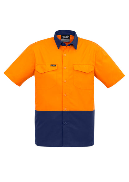 Mens Rugged Cooling Hi Vis Short Sleeve Shirt - ZW815