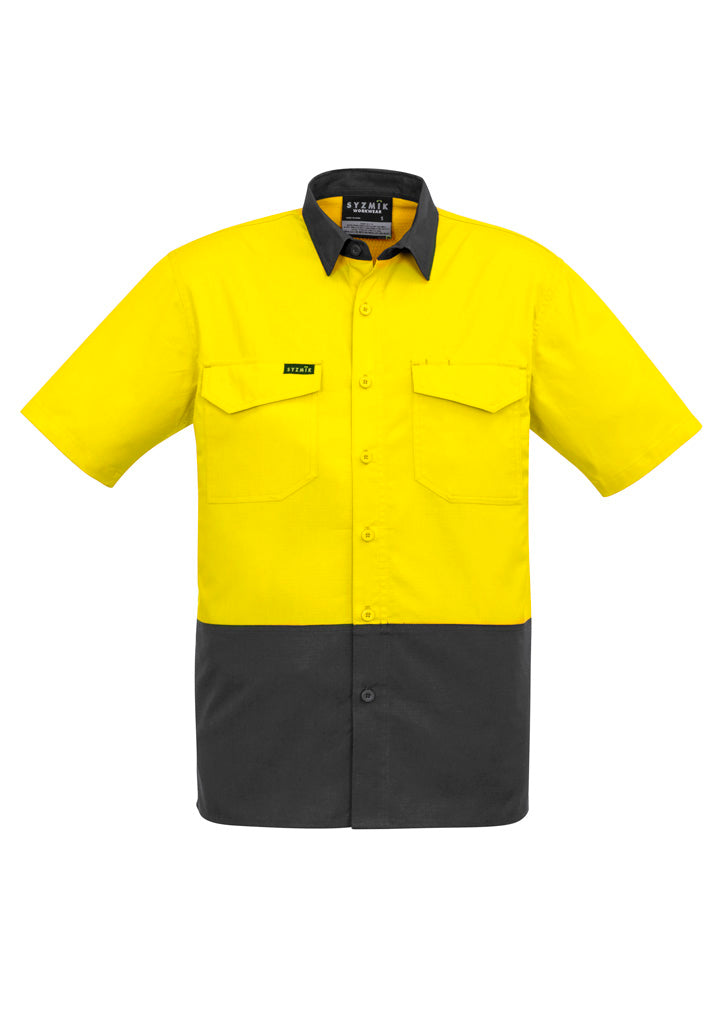 Mens Rugged Cooling Hi Vis Short Sleeve Shirt - ZW815
