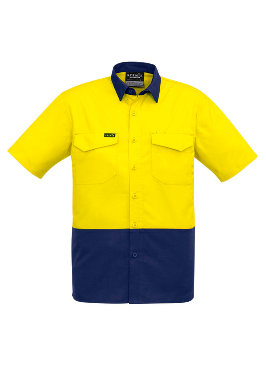 Mens Rugged Cooling Hi Vis Short Sleeve Shirt - ZW815