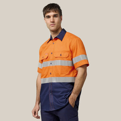 Koolgear Hi-Visibility Two Tone Ventilated Short Sleeve Shirt with Tape - Y07735